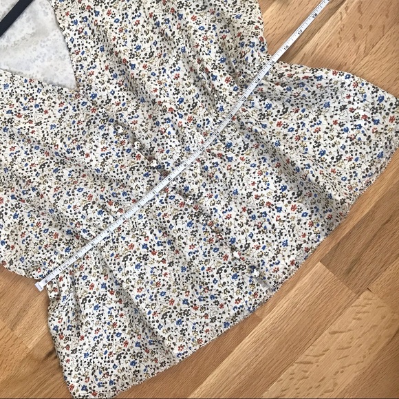 Madewell Silk V-Neck Peplum Popover (M) - Picture 7 of 8